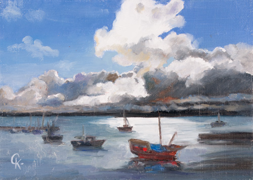 Boats on a Morning Bay