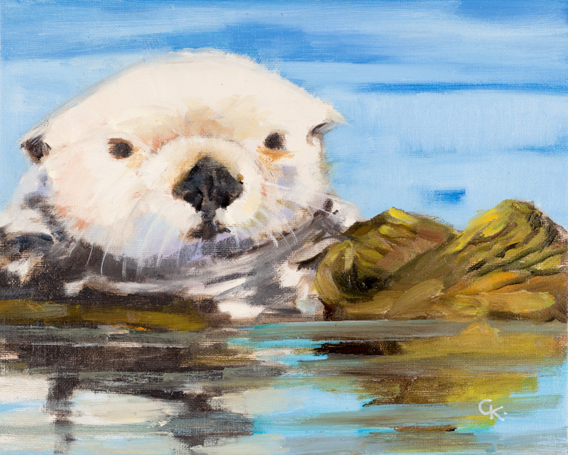 Kelp Wrapped Sea Otter
