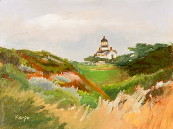 Lighthouse Through the Dunes