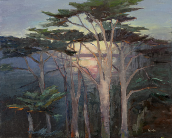 Sunrise and Cypress