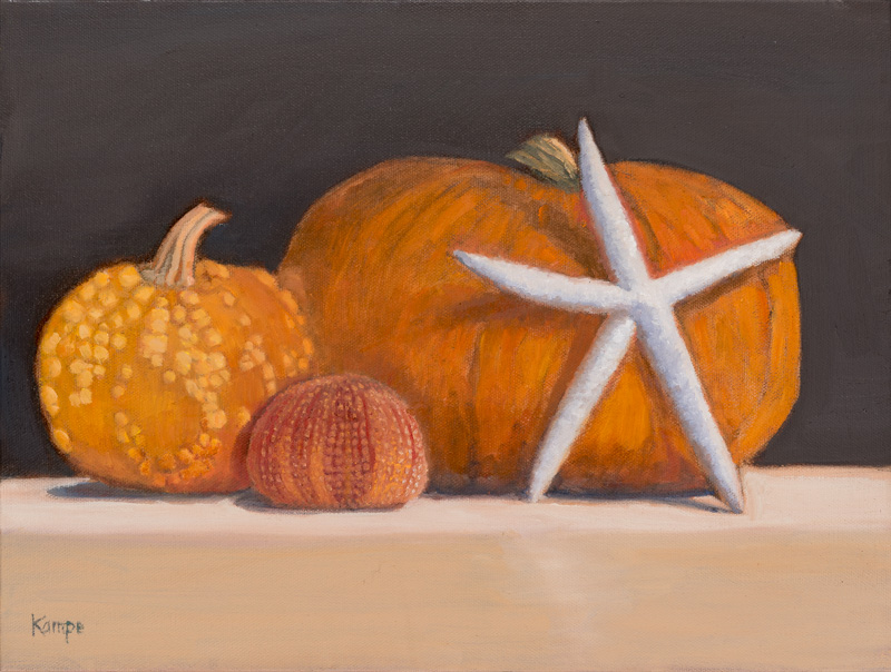 Pumpkins, Urchin, and Starfish
